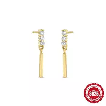 S925 Sterling Silver Earrings Commuter Earrings Women S Simple Cold Wind Small Stud Earrings Trendy Temperament Earrings Earrings 925 Silver