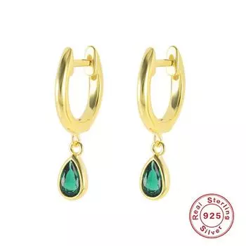 S925 Sterling Silver Fashion Geometric Water Drop Zircon Earrings Ear Buckles Personalized Ins Diamond Earrings Earrings 925 Silver