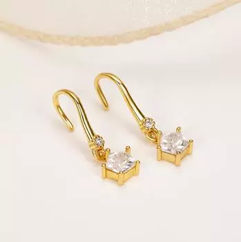 S925 sterling silver five-claw earrings women s small temperament fringed earrings fashionable light luxury super flash zircon earrings 925 Silver