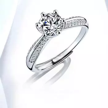 Кольцо с шестью когтями из стерлингового серебра S925, полукольцо, простая мода для женщин opening adjustable