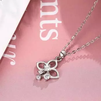 S925 стерлингового серебра полые цветы со стразами модный корейский стиль темпераментный холодный стиль Ins кулон женский серебряный ювелирный кулон серебро 925