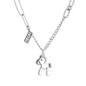 s925 стерлингового серебра немедленно богатый маленький троянский ожерелье в модном дизайне ключичная цепочка