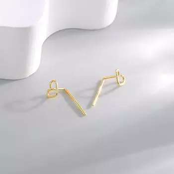 S925 sterling silver love stud earrings women s light luxury earrings Meilong jewelry 925 silver