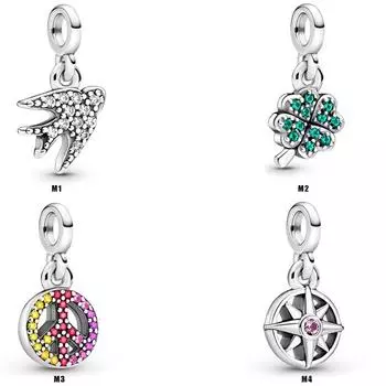 S925 Sterling Silver me Collection Ocean Style Palm Tree and Coconut Charm