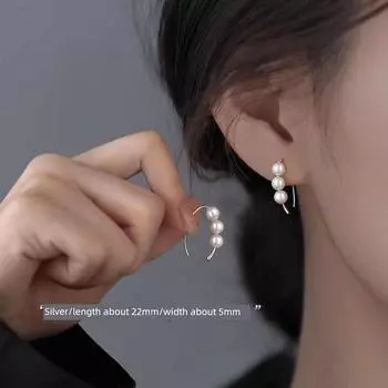 S925 Sterling Silver Pearl Earrings Women s 2025 New Arrival Best Selling Fancy Stud Earrings Special Interest Light Luxury Women s Pearl Earrings S925 sterling silver pearl earrings