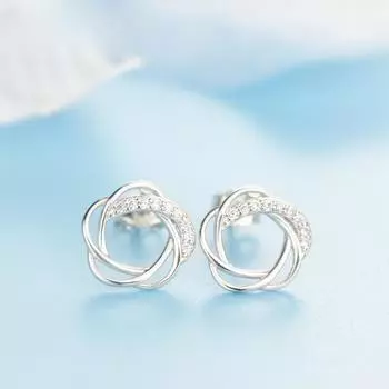 Серьги-гвоздики из стерлингового серебра S925 Plum, женские серьги, стильные, простые и универсальные, темпераментные 925 белый