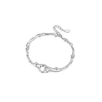 S925 стерлингового серебра кольцо пряжка браслет женский Ins особый интерес легкий роскошный браслет 925