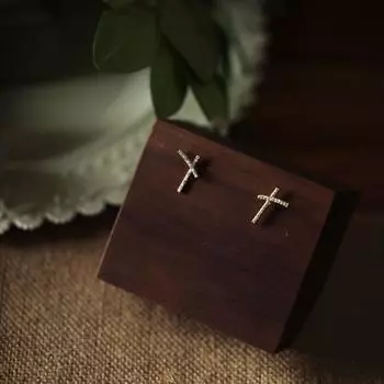 S925 Sterling Silver Shiny Fashion Delicate Bead-Set Diamond Stud Earrings Minority Simple All-Match Fashionable Earrings 925