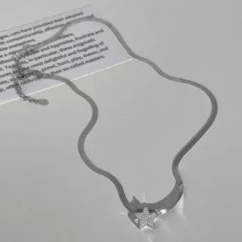 S925 sterling silver star necklace women s light luxury exquisite niche zircon pendant snake bone chain cold premium collarbone chain 925 silver