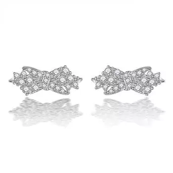 S925 Sterling Silver Stud Earrings Design Sense Fashion Earrings Niche Diamond Ear Jewelry Big Brand Same Style 925 Silver белого золота