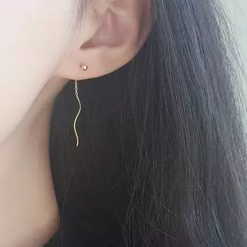 Серьги-подвески с кисточками из стерлингового серебра 925 пробы в форме золотого шара, женский темперамент, особый дизайн, изысканные маленькие серьги-подвески в виде суперсказки 925