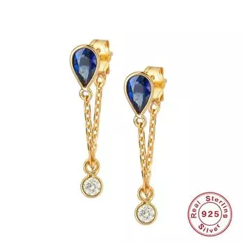 S925 Sterling Silver Wind Chain Fringed Thin Hoop Ear Buckle Earrings Earline Fashionable Personalized Earrings 925 Silver