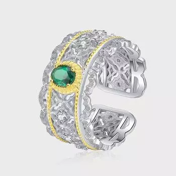 Кольцо S925 из стерлингового серебра с цирконием и короной из золота, легкое, роскошное, простое, элегантное, модное, нишевое, дизайн, высококачественное, женское кольцо one size fits all