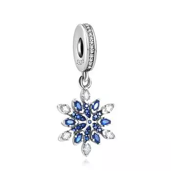 S925 Стерлингового Серебра Аист и Мерцающие Звезды Мотаться Шарм Подходит Оригинальный Модный Браслет S925 Женские Ювелирные Изделия Подарок