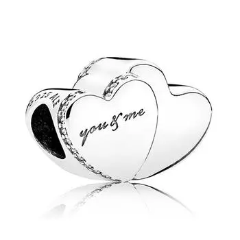 S925 Стерлингового Серебра Ангел Мама Семья Сердце серии Блестящие Бусины Поцелуй Губная Помада Подходит Подвески Браслеты Женщины DIY Ювелирные Изделия