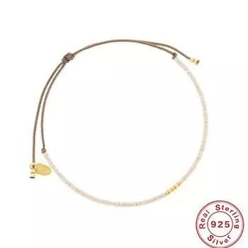 S925 стерлингового серебра бисер богемской бирюзы смешанного цвета Xiaomi бисер Dopamine браслет пляжный браслет 925 Silver