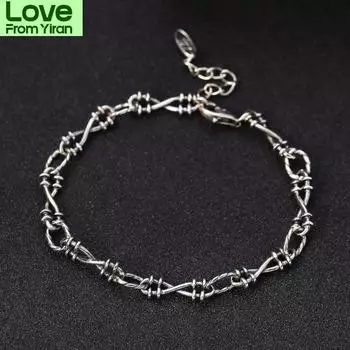 S925 стерлингового серебра браслет для женщин простой ручной орнамент новая мода цепочка Twisthand Argentum ювелирные изделия для женщин 18cm 3cm