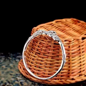 S925 стерлингового серебра браслет новый модный павлин марказит регулируемый браслет чистое серебро ювелирные изделия для женщин adjustable opening