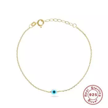 S925 стерлингового серебра Devil s Eye женский браслет классический эмалированный капающий масляный Ins ювелирный браслет 925 silver золотой