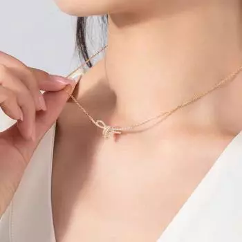 S925 стерлингового серебра доступная роскошь мода бабочка изгибы и зацепы лента ключица ожерелье женский универсальный дизайн кулон 925