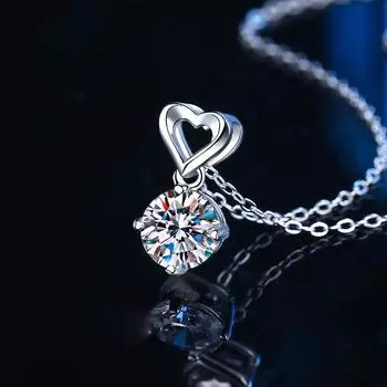 S925 стерлингового серебра классическое ожерелье Love Mozambican для женщин, индивидуальность, роскошный маленький каратный кулон, модная цепочка на ключицу, подарок