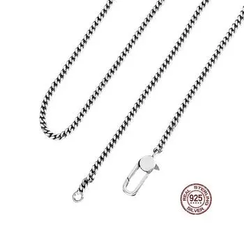 S925 Стерлингового Серебра Кубинская Цепочка Ожерелье Серебряные Ювелирные Изделия Классическая Мода Цепь Ключицы Хип-Хоп Ins Нейтральный Бутик Ювелирных Изделий 55CM