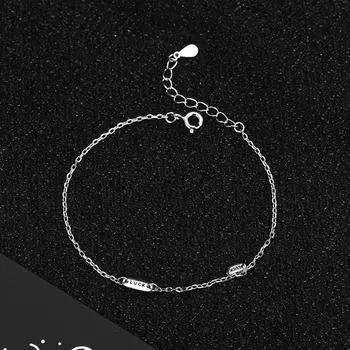 S925 Стерлингового Серебра Лесной Стиль Холодный Стиль Ювелирные Изделия Женская Личность Творческая УДАЧА Стерлингового Серебра Корейский Стиль Браслет Bestie Lucky Браслет Adjustable size