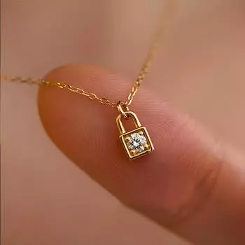 S925 Стерлингового Серебра Милый Мини Один Алмаз Маленький Замок Ожерелье Замок История Любви Легкая Роскошная Высококачественная Цепочка На Ключицу Женский Подарок