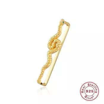 S925 стерлингового серебра модные наушники-вкладыши в виде хряща змеи без пирсинга ушей, первый выбор для уличных взрослых 925 Silver