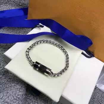 S925 стерлингового серебра оригинальные высококачественные роскошные ювелирные изделия, модные мужские и женские парные флаконы для духов браслет 1 :1 подарок 17cm белый