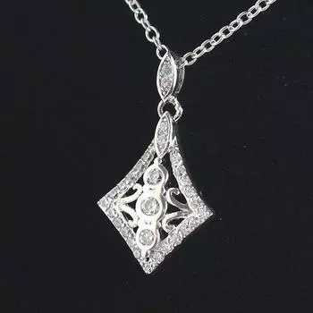 S925 стерлингового серебра ожерелье кулон мода индивидуальность простой бриллиант шарм бутик ювелирных изделий женские аксессуары