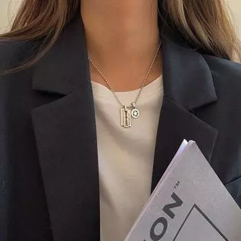 S925 стерлингового серебра ожерелье кулон женские ювелирные изделия мода девушка подарок на день рождения индивидуальность шарм индивидуальный свитер цепочка