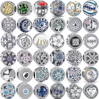 S925 Стерлингового Серебра Паве Блестящие Шармовые Бусины Глаз Звезда Подходит Оригинальные Браслеты Женский DIY Роскошные Изящные Ювелирные Изделия Подарок