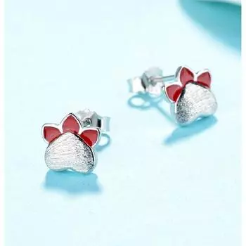 S925 Стерлингового Серебра Простые Милые Кошачьи Коготь Персонализированные Серьги-гвоздики Антиаллергенные Корейские Серьги Ювелирные Изделия Серьги-гвоздики Корейский Стиль 925
