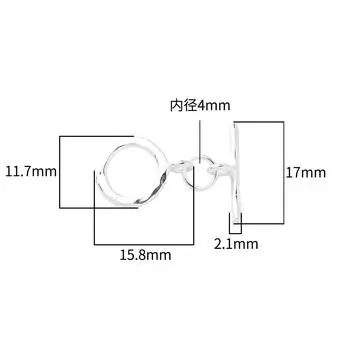 S925 стерлингового серебра ручной работы плетеная веревка из бисера браслет своими руками пеньковая веревка Ot пряжка аксессуары материал, ожерелье соединение пуговица головка пряжка