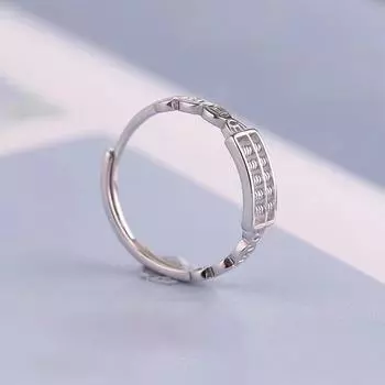 S925 стерлингового серебра счеты жуйи открытое кольцо для женщин ретро китайский стиль счастливая монета указательный палец мода личность ювелирные изделия opening adjustable