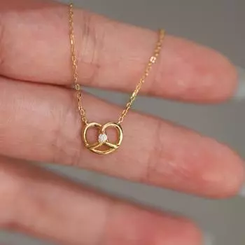 S925 стерлингового серебра симпатичный щелочной узел полые драгоценные камни простое японское и корейское ожерелье женская высококачественная ключичная цепочка 925