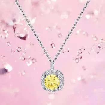 S925 стерлингового серебра сияющий бриллиант квадратное ожерелье корейский стиль мода простое ожерелье ключицы комплект 925