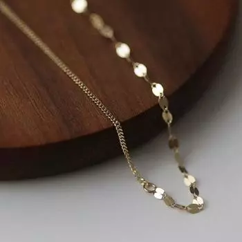 S925 стерлингового серебра тонкий женский браслет сияющий ниша высокая чувственность прошитый простой золотой чистый ожерелье цепочка для губ браслет 925