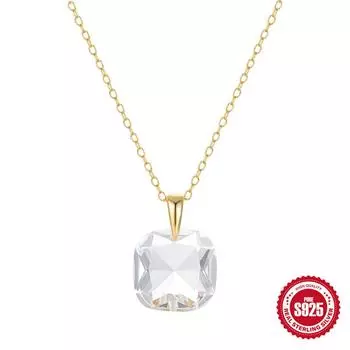 S925 стерлингового серебра высокого класса класса люкс кристалл циркон допамин носить дамы свадебный кулон ожерелье ключица цепь 925 Silver