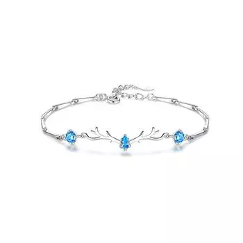 S925 Стерлингового Серебра Yi Lu You Браслет для Женщин 2022 Новый Стиль Оленьи Рога Ins Нишевый Дизайн Ювелирные Изделия Ручной Подарок На День Рождения Стиль Adjustable size