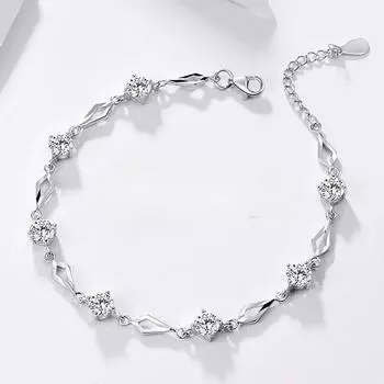 S999 Браслет из чистого серебра женский легкий роскошный дизайн меньшинства продвинутый изысканный 99