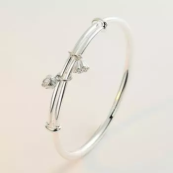 S999 Браслет Lianpeng Китай-шикарный новый китайский браслет «Счастливая девушка» двух поколений, универсальный браслет из стерлингового серебра с пуш-пульным управлением Adjustable size серебряный