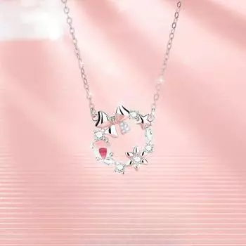 S999 Чистое серебро бабочка гирлянда ожерелье для женщин легкий роскошный дизайн меньшинства