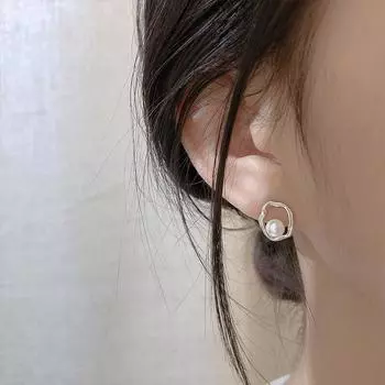 S999 Чистое серебро геометрические серьги-гвоздики женские модные легкие роскошные серьги-кольца в форме яйца 999