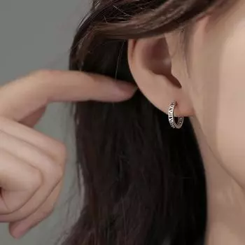 S999 Чистое серебро Римская серьга клипса круглая специальный интересный дизайн серьги кольцо женские летние легкие роскошные серьги гвоздики 99