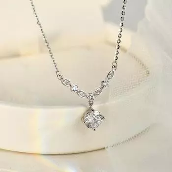 S999 чистое серебро сияющая звезда река ожерелье женская легкая роскошная мода универсальная цепочка ключицы циркониевый кулон шея аксессуары