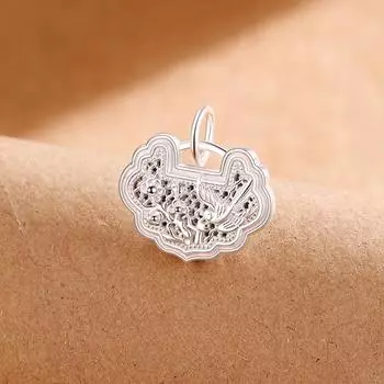 S999 чистое серебро свадебное ожерелье бровей кулон стерлингового серебра замок безопасности долговечность замок свитер цепь