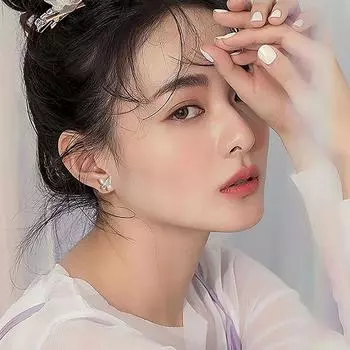 S999 Чистое серебро затягивающаяся застежка бабочка серьги женские серебряные серьги костяной гвоздь сладкий темперамент стиль серьги