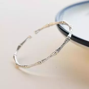 S999 Чистый Серебряный Бамбуковый Браслет Женский Легкий Роскошный Изысканный Серебряный Ювелирный Браслет Ashore 99 серебряный